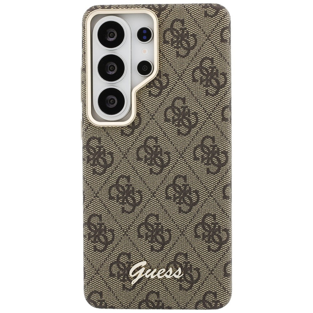 Futrola MagSafe za Samsung Galaxy S26 S942, Guess, 4G Script Logo, Smeđa