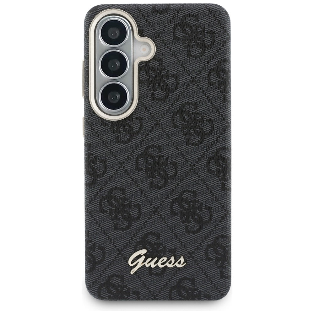 MagSafe futrola za Samsung Galaxy S26 S942, Guess, 4G Script Logo, Crna