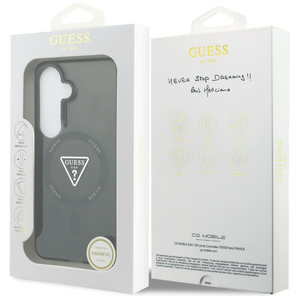Futrola MagSafe za Samsung Galaxy S26 S942, Guess, IML Gradient Triangle Logo, Crna