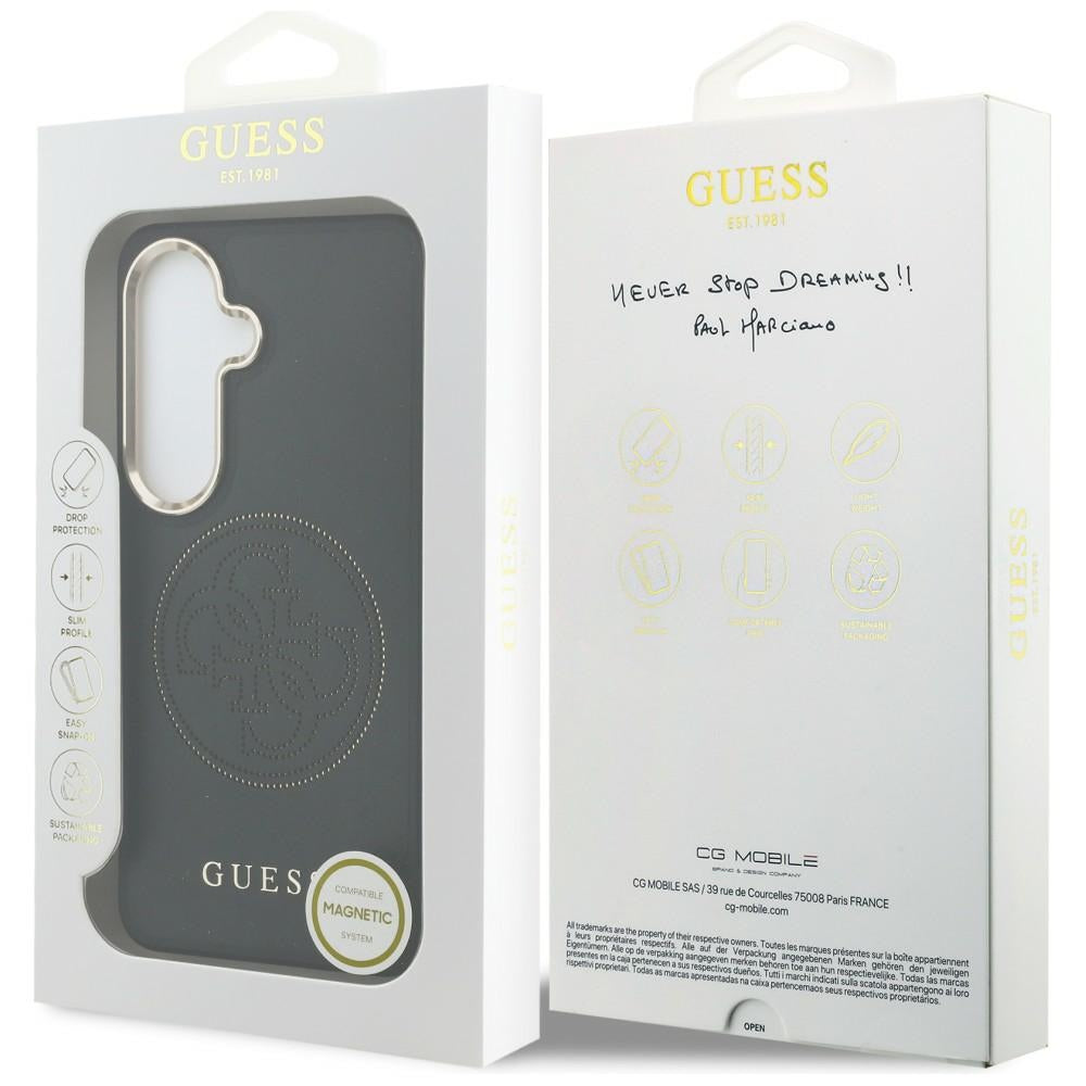 MagSafe futrola za Samsung Galaxy S26 S942, Guess, Perforated Logo, Crna