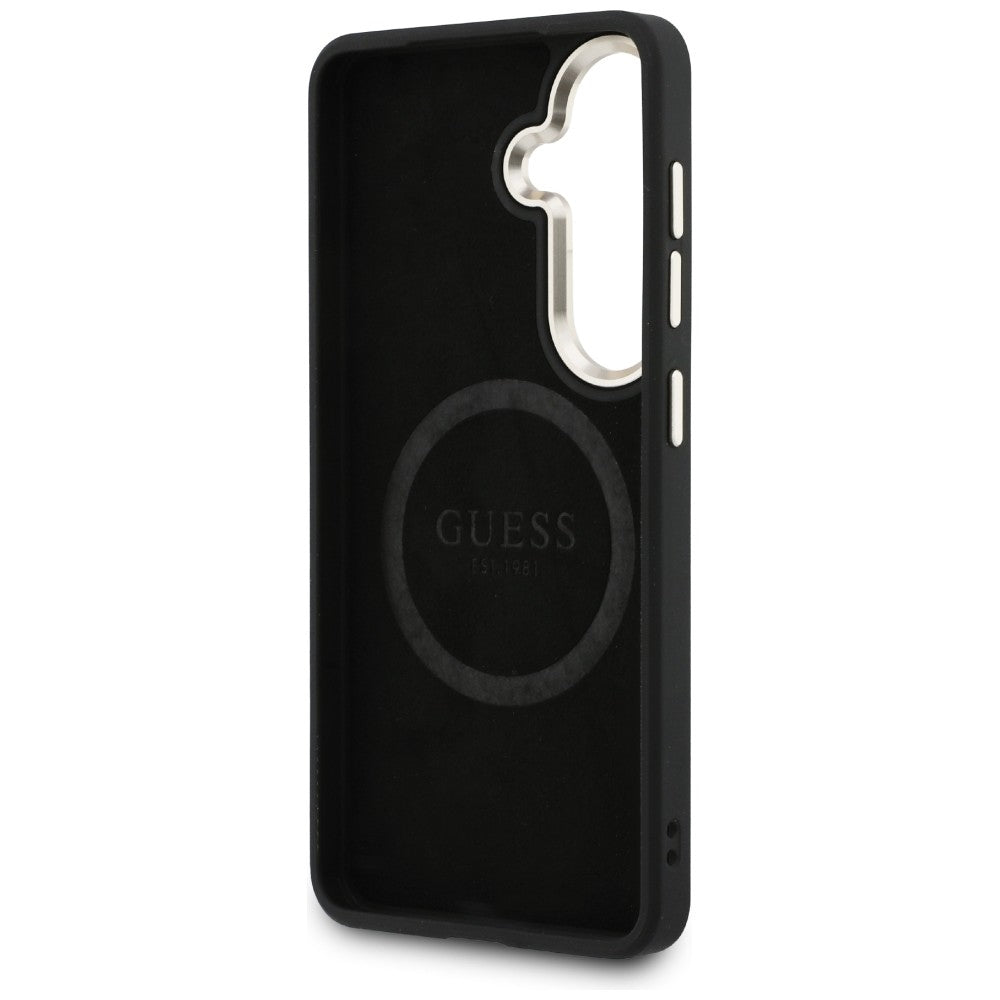MagSafe futrola za Samsung Galaxy S26 S942, Guess, Perforated Logo, Crna