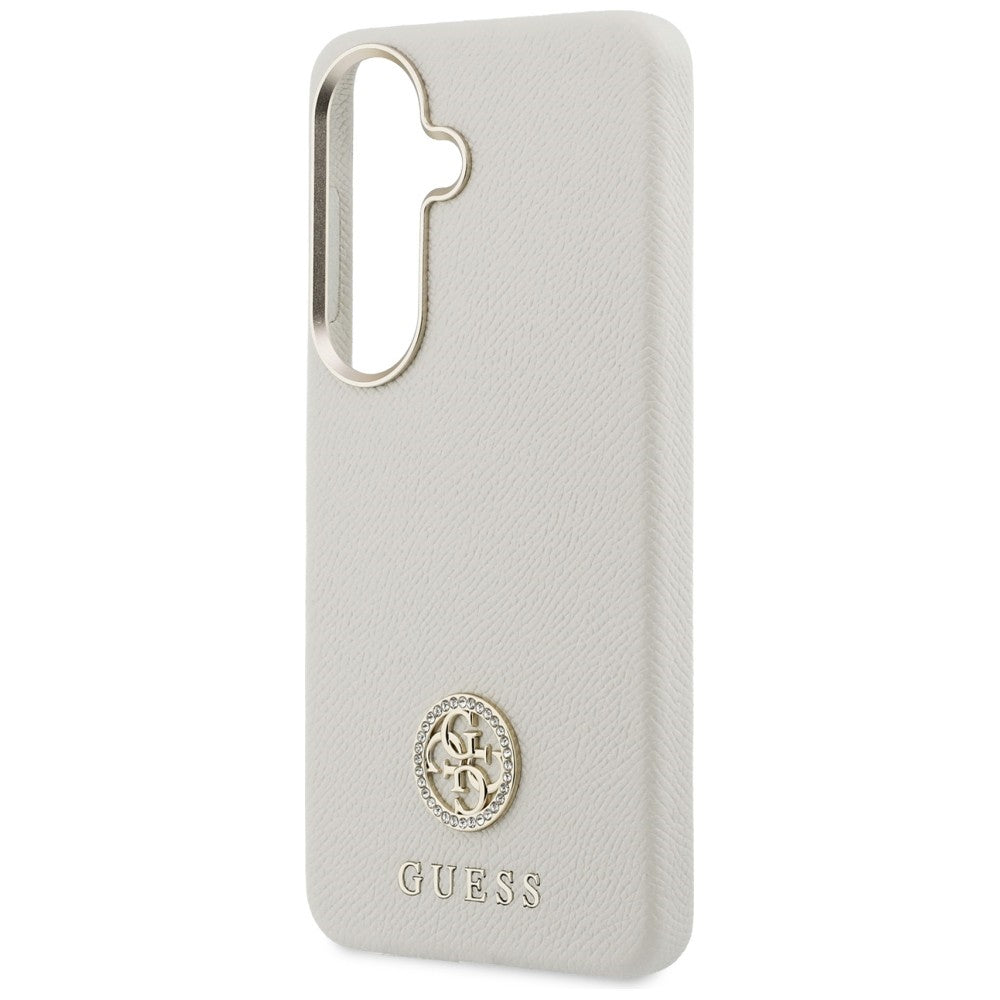 MagSafe futrola za Samsung Galaxy S26 S942, Guess, Rhinestone Round Logo, Bež