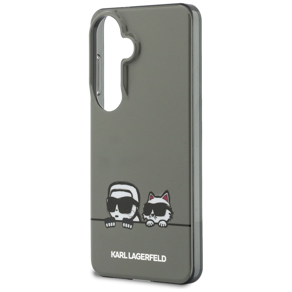 Futrola MagSafe za Samsung Galaxy S26 S942, Karl Lagerfeld, IML Karl & Choupette Peekaboo Logo, Crna