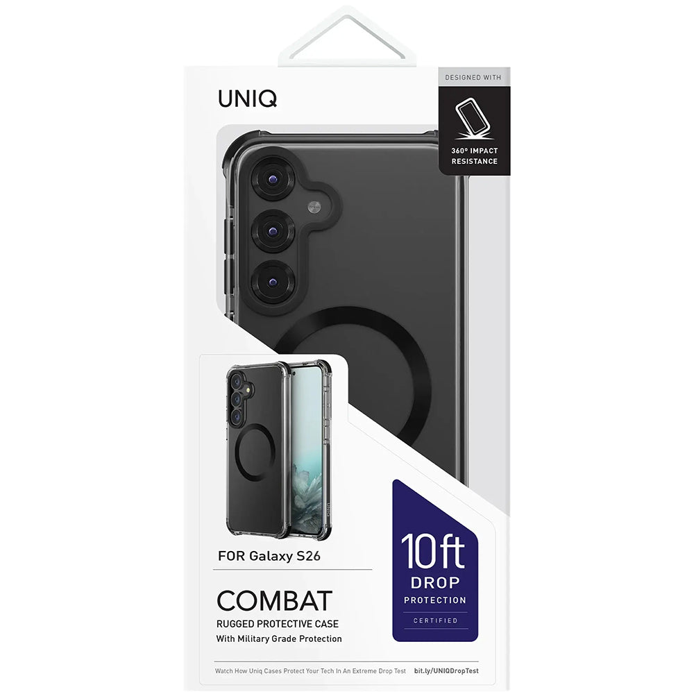 Futrola MagSafe za Samsung Galaxy S26 S942, UNIQ, Combat MagClick, Crna