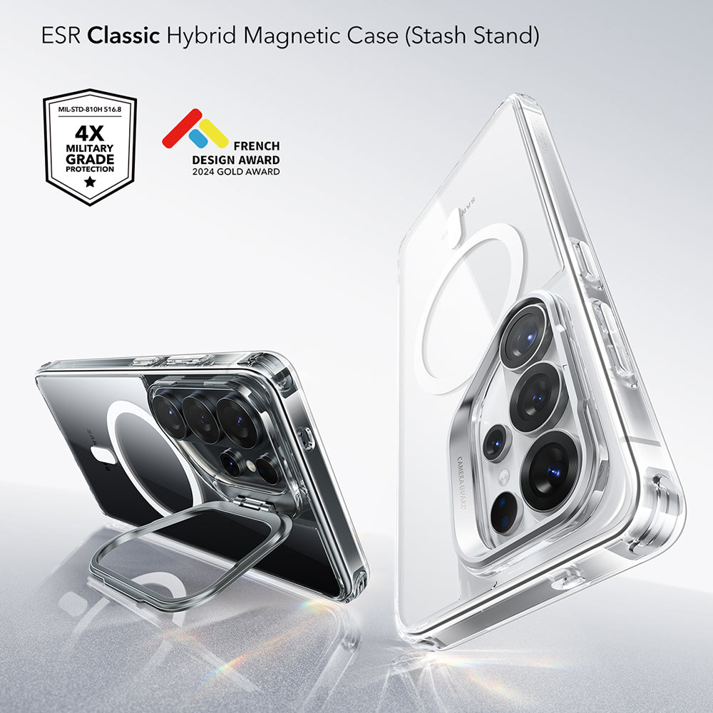 Futrola MagSafe za Samsung Galaxy S26 Ultra S948, ESR, Classic Hybrid Kickstand, Prozirna