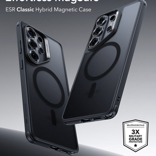 Futrola MagSafe za Samsung Galaxy S26 Ultra, ESR, Classic Hybrid, Satinirano Crna