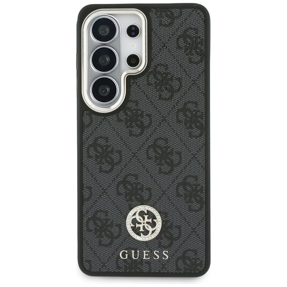 MagSafe futrola za Samsung Galaxy S26 Ultra S948, GUESS, 4G Big Rhinestone Triangle Strap, Crna