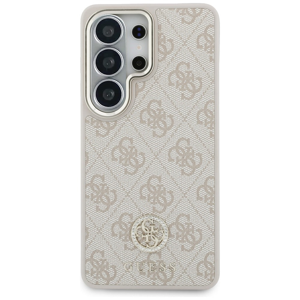 MagSafe futrola za Samsung Galaxy S26 Ultra S948, GUESS, 4G Big Rhinestone Triangle Strap, Roza