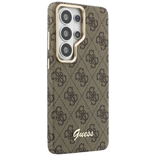 MagSafe futrola za Samsung Galaxy S26 Ultra S948, Guess, 4G Script Logo, smeđa