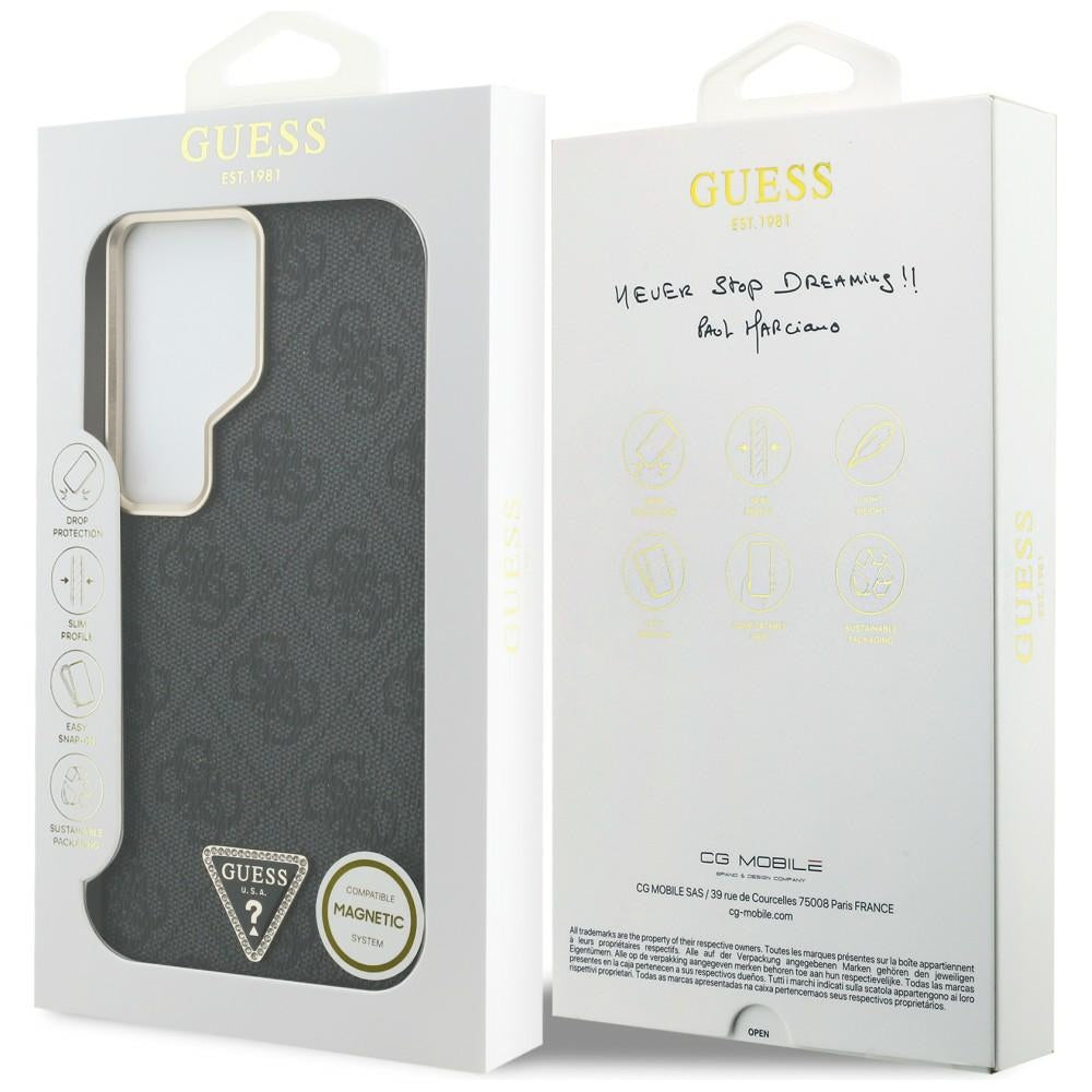 MagSafe futrola za Samsung Galaxy S26 Ultra S948, Guess, 4G Triangle Logo, Crna