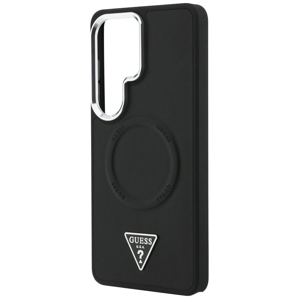 MagSafe futrola za Samsung Galaxy S26 Ultra S948, Guess, Embossed Ring Triangle Logo, Crna