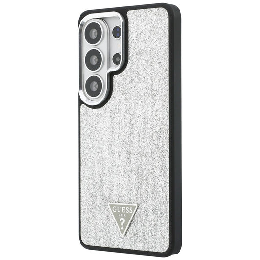 MagSafe maska za Samsung Galaxy S26 Ultra S948, Guess, Fixed Glitter Triangle Logo, Srebrna