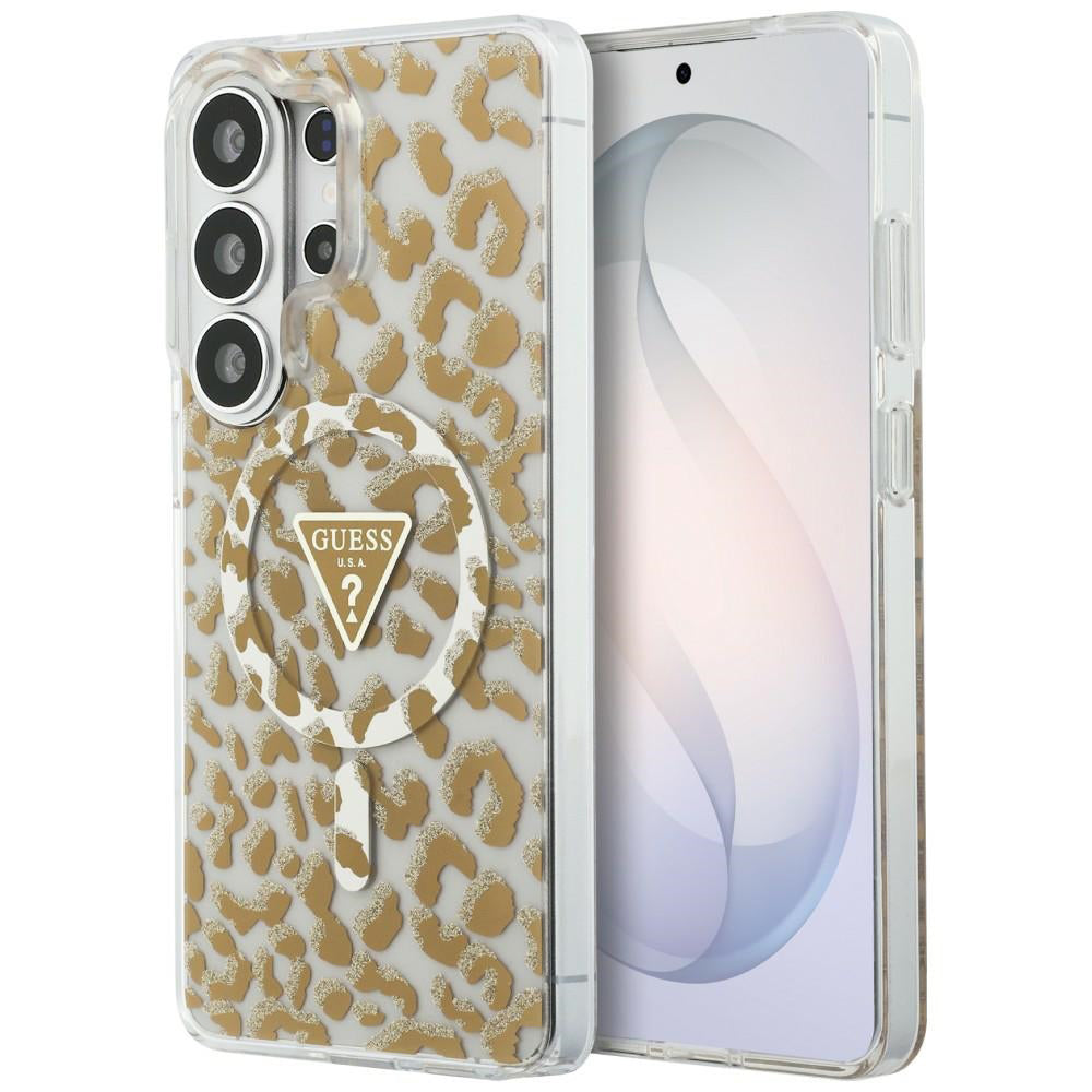 MagSafe futrola za Samsung Galaxy S26 Ultra S948, Guess, IML Leopard uzorak, smeđa