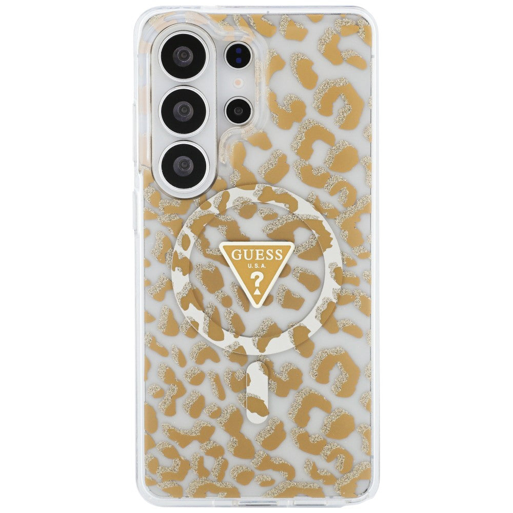 MagSafe futrola za Samsung Galaxy S26 Ultra S948, Guess, IML Leopard uzorak, smeđa