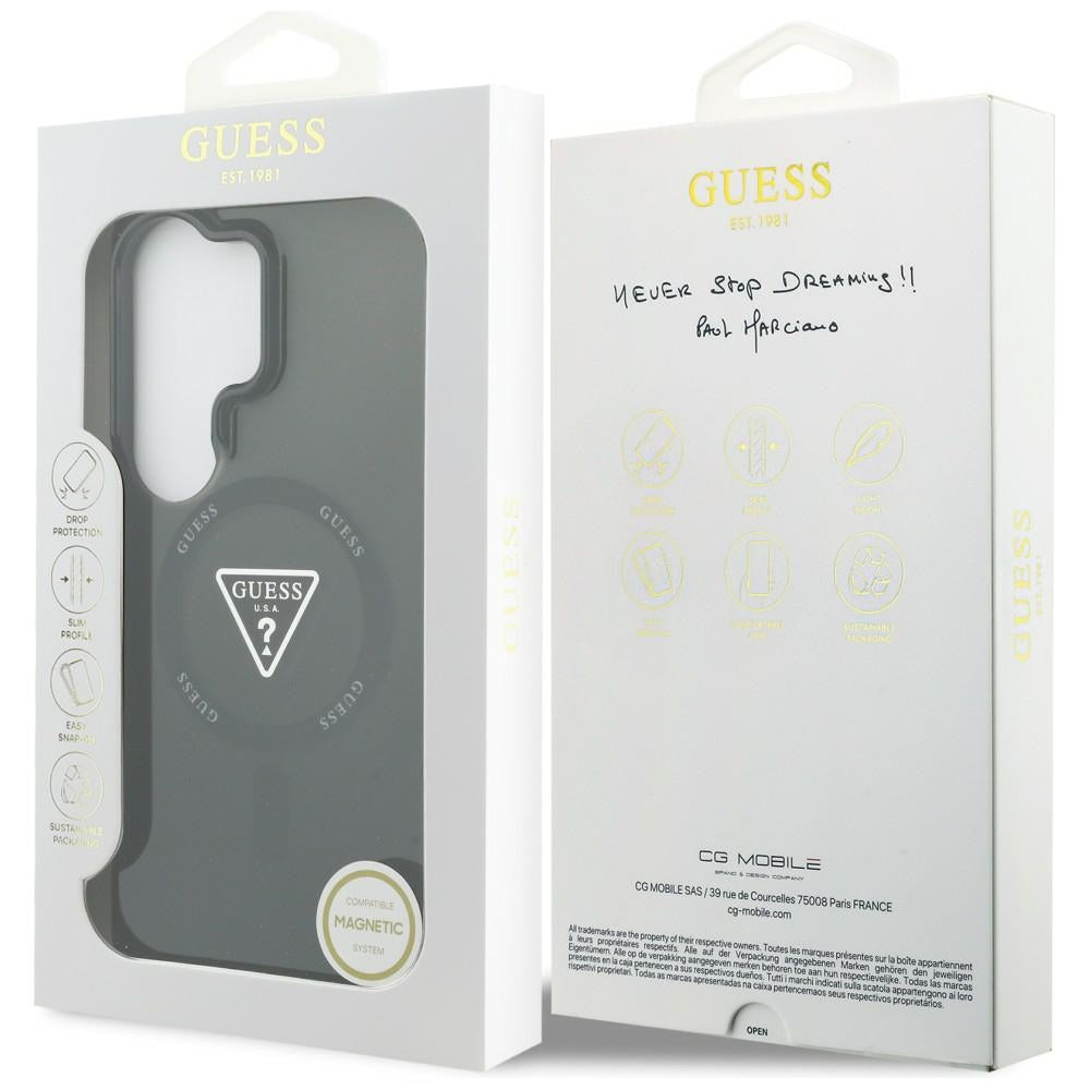 MagSafe futrola za Samsung Galaxy S26 Ultra S948, Guess, IML Gradient Triangle Logo, Crna