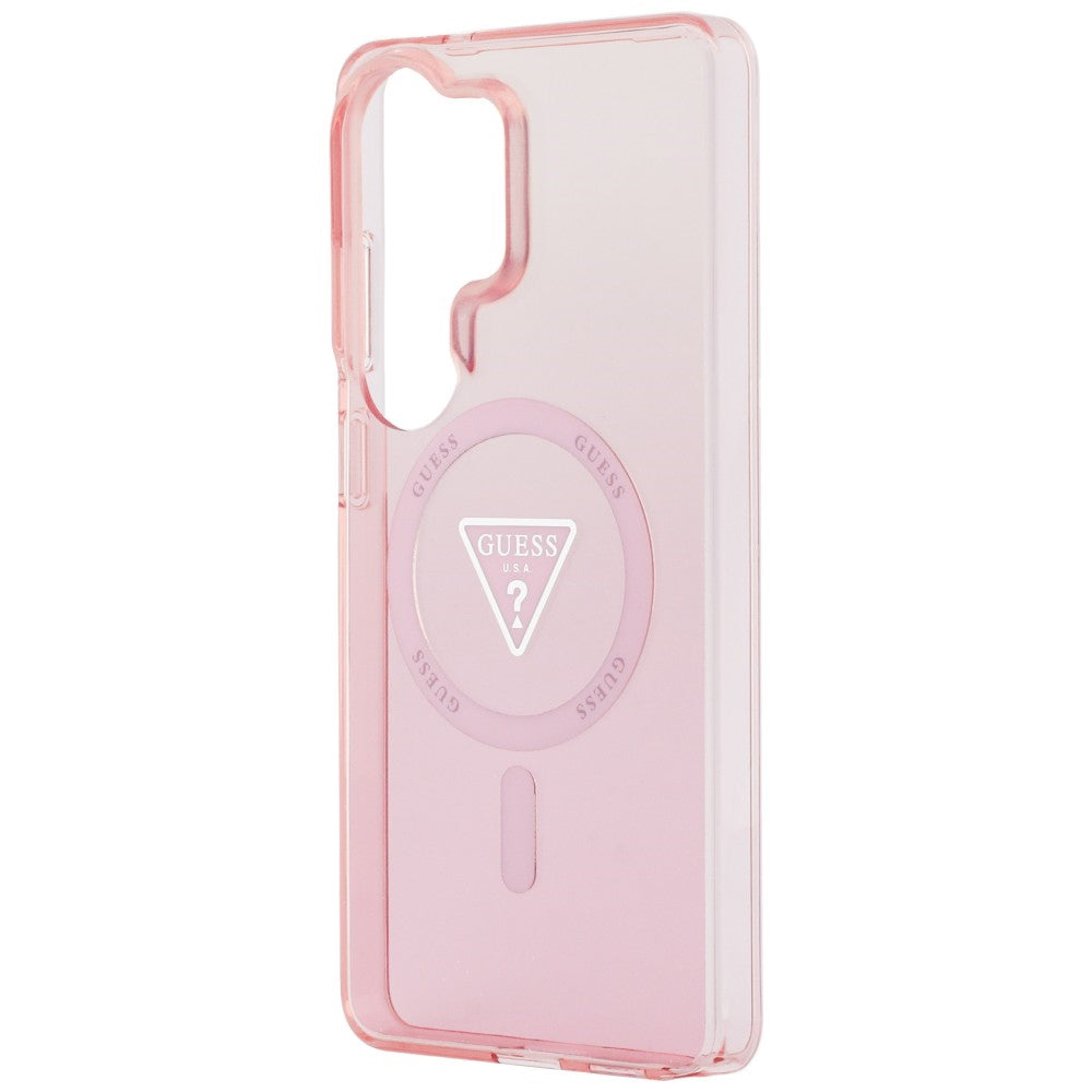 Futrola MagSafe za Samsung Galaxy S26 Ultra S948, Guess, IML Gradient Triangle Logo, Roza