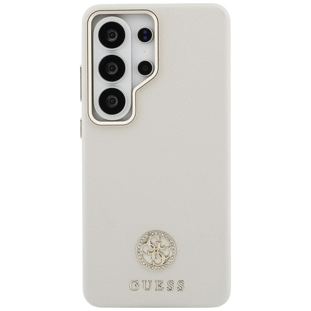 MagSafe futrola za Samsung Galaxy S26 Ultra S948, Guess, Rhinestone Round Logo, Bež