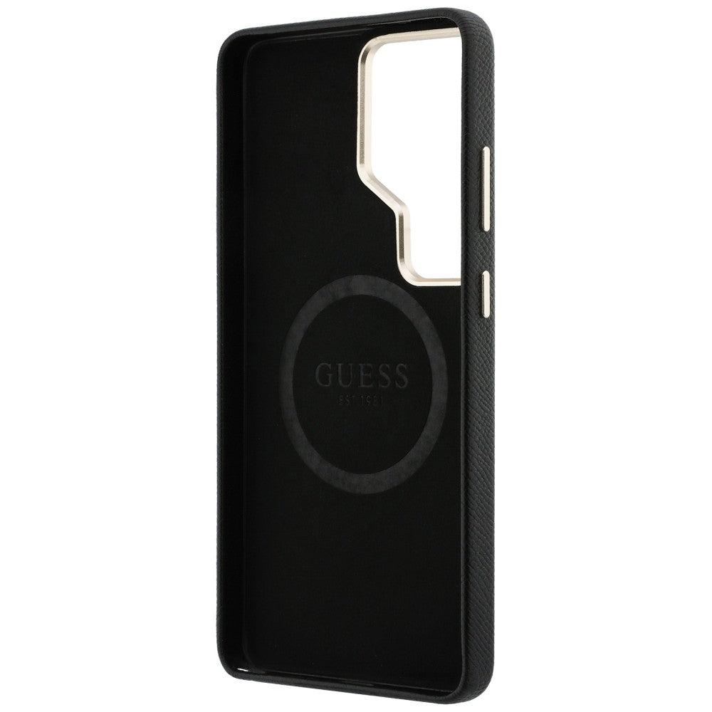 Futrola MagSafe za Samsung Galaxy S26 Ultra S948, Guess, Rhinestone Round Logo, Crna