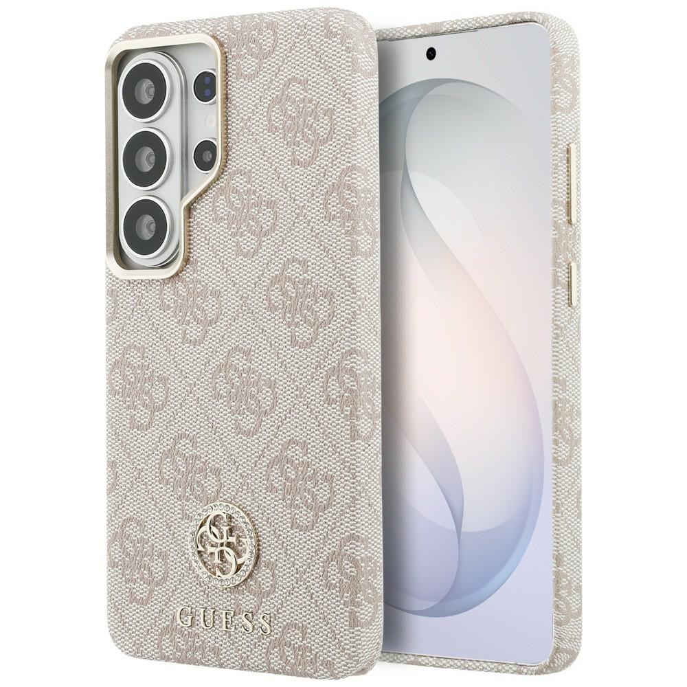 Futrola MagSafe za Samsung Galaxy S26 Ultra S948, Guess, Rhinestone Round Logo, Roza
