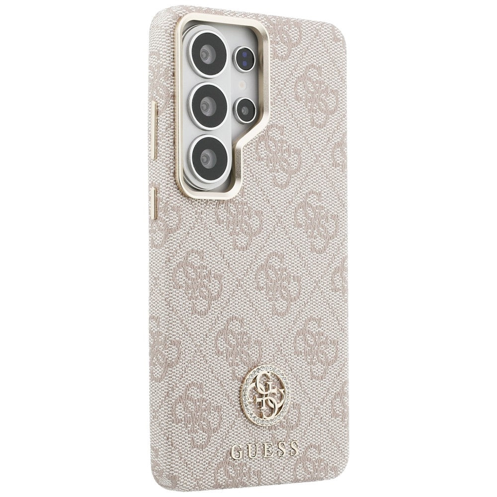 Futrola MagSafe za Samsung Galaxy S26 Ultra S948, Guess, Rhinestone Round Logo, Roza