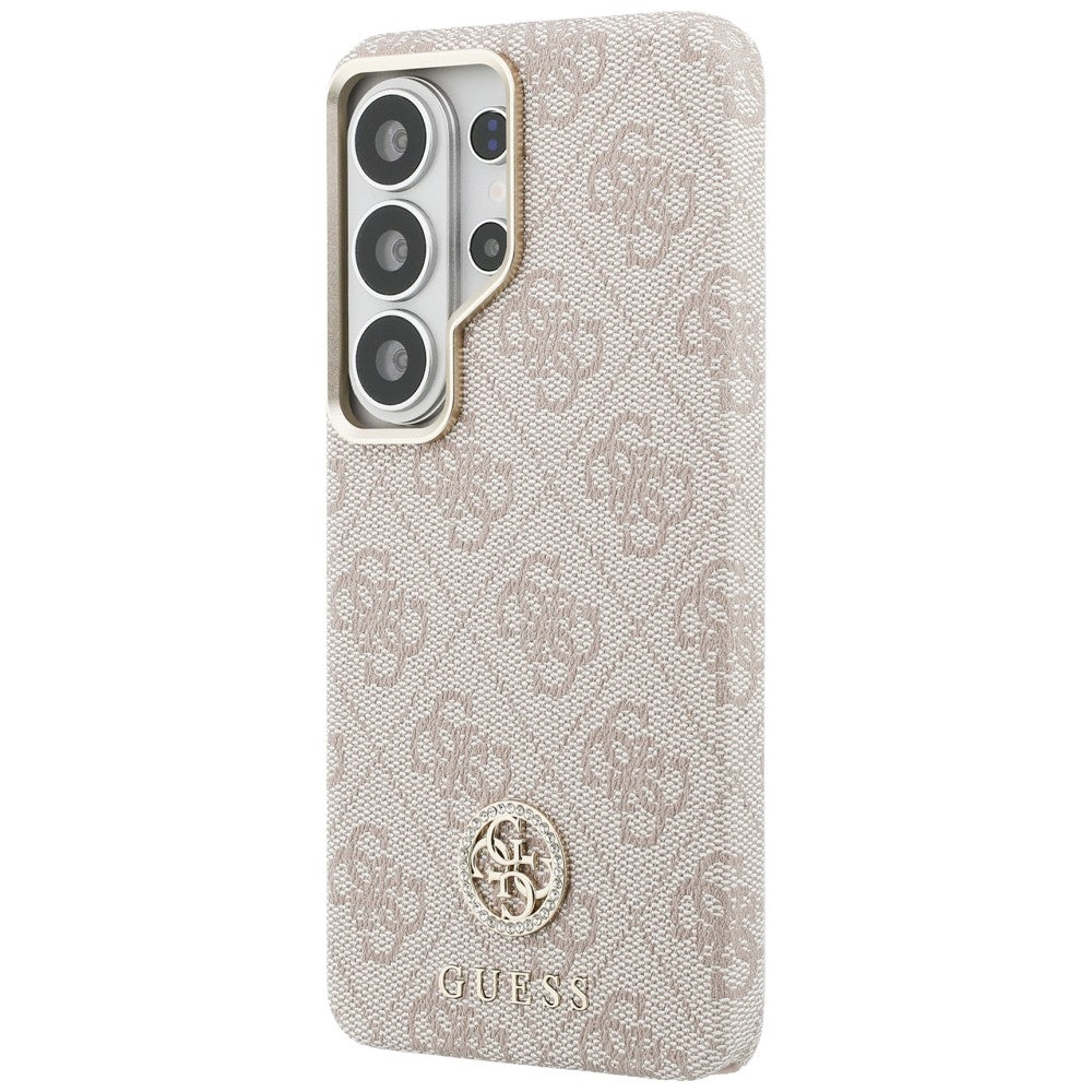 Futrola MagSafe za Samsung Galaxy S26 Ultra S948, Guess, Rhinestone Round Logo, Roza