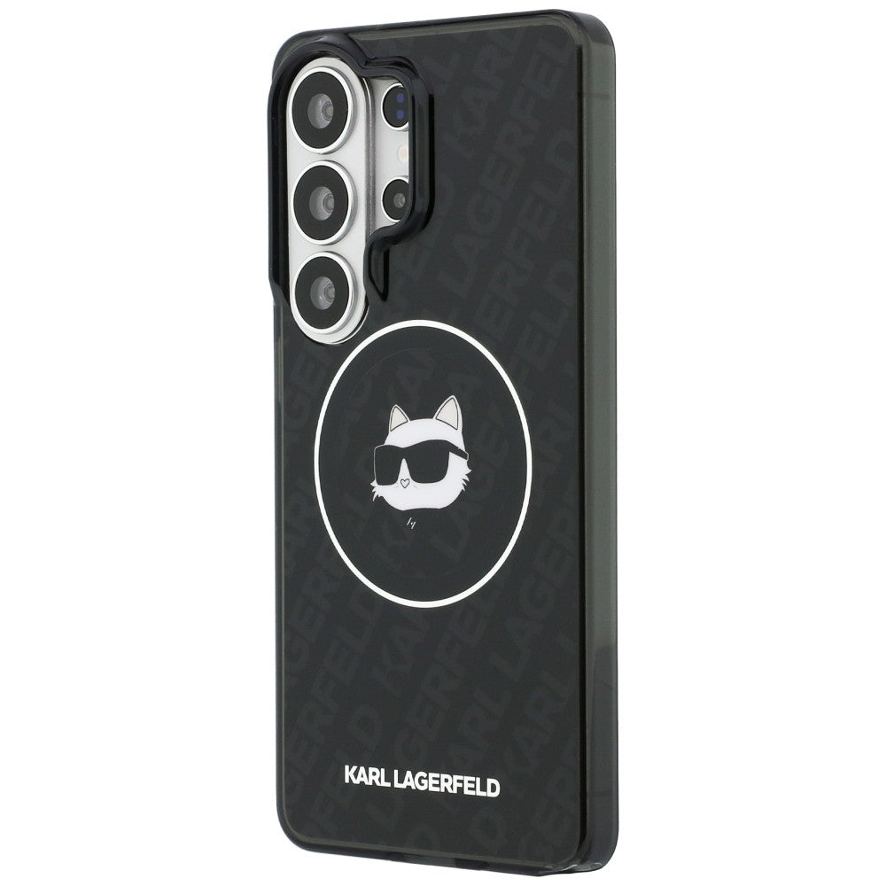 MagSafe futrola za Samsung Galaxy S26 Ultra S948, Karl Lagerfeld, IML Choupette Head on KL Repeated Logo, Crna