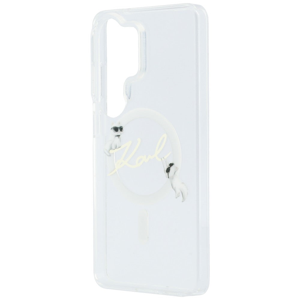 MagSafe futrola za Samsung Galaxy S26 Ultra S948, Karl Lagerfeld, IML Choupette Karl Script Logo, Bijela
