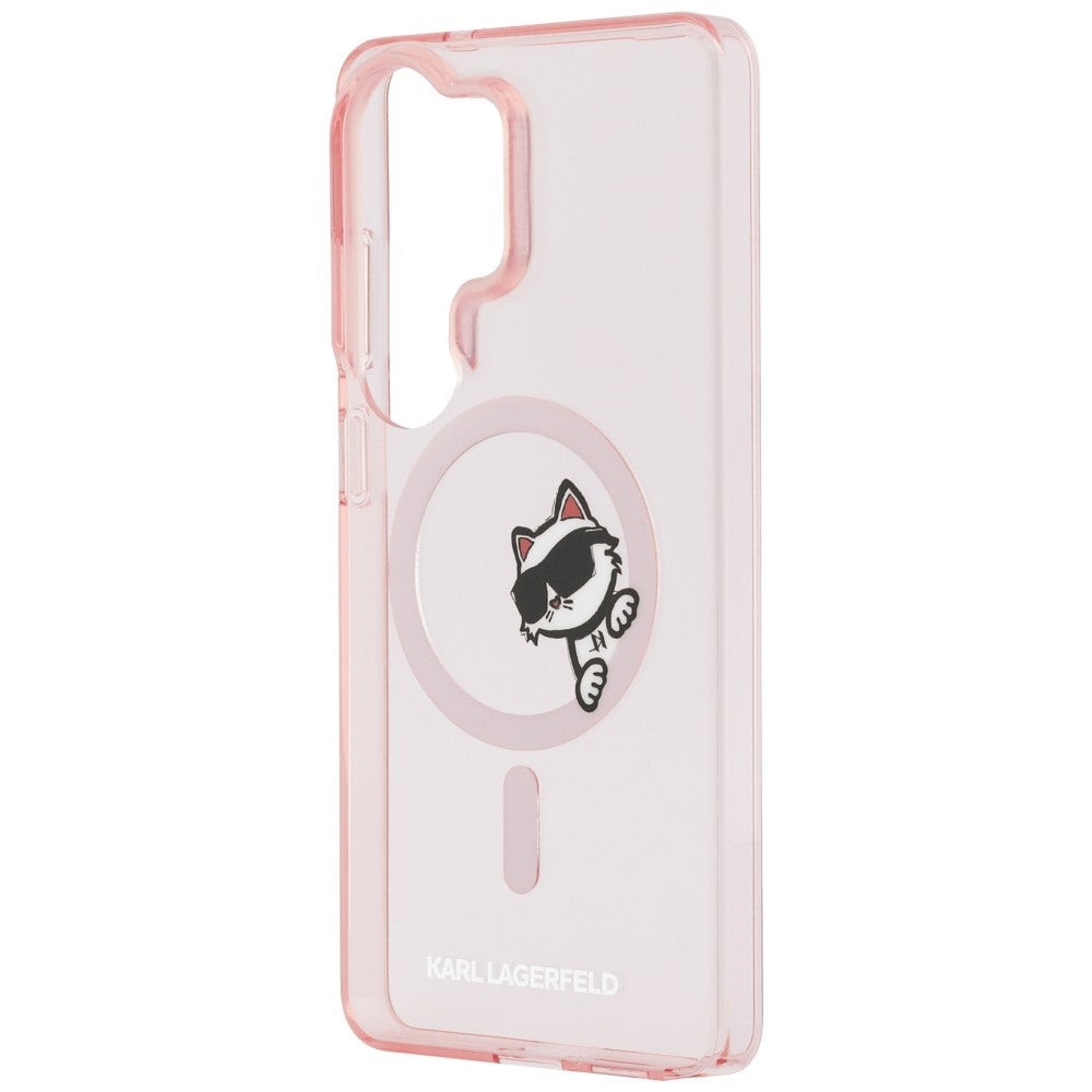 Futrola MagSafe za Samsung Galaxy S26 Ultra S948, Karl Lagerfeld, IML Choupette Peekaboo Logo, Roza