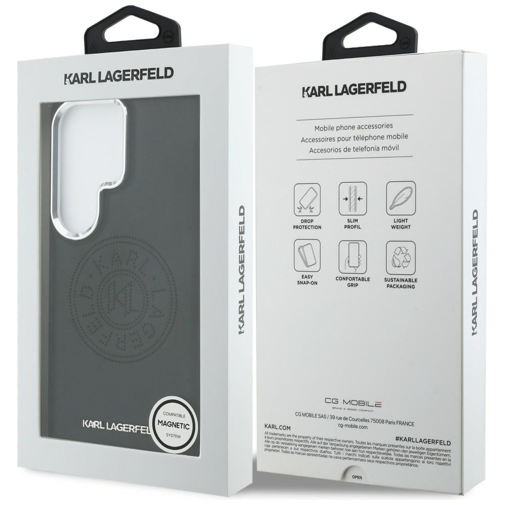 MagSafe futrola za Samsung Galaxy S26 Ultra S948, Karl Lagerfeld, Karl Round Point Logo, Crna