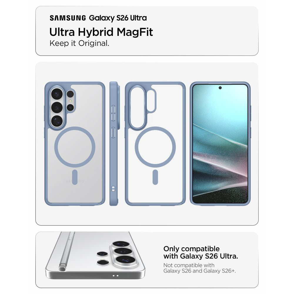 Futrola MagSafe za Samsung Galaxy S26 Ultra S948, Spigen, Ultra Hybrid, Plava ACS11207