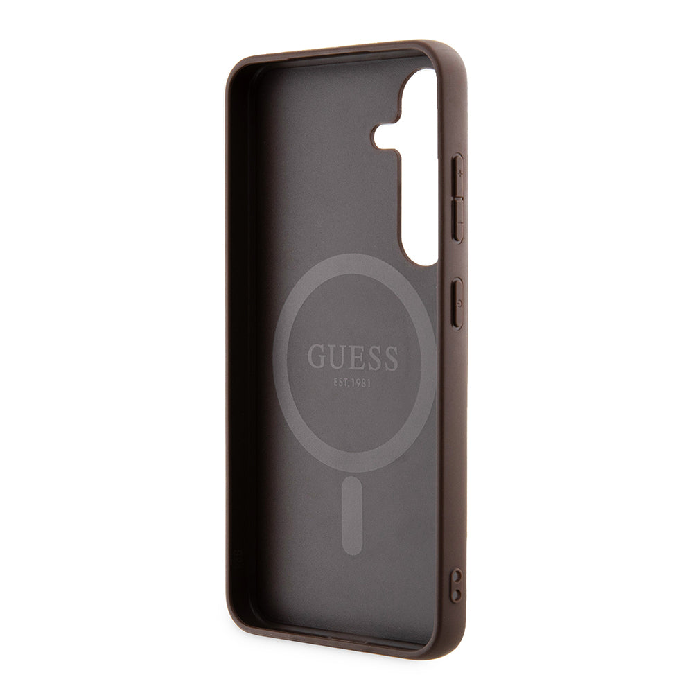 MagSafe futrola za Samsung Galaxy Z Flip7 F766, Guess, 4G Collection, smeđa