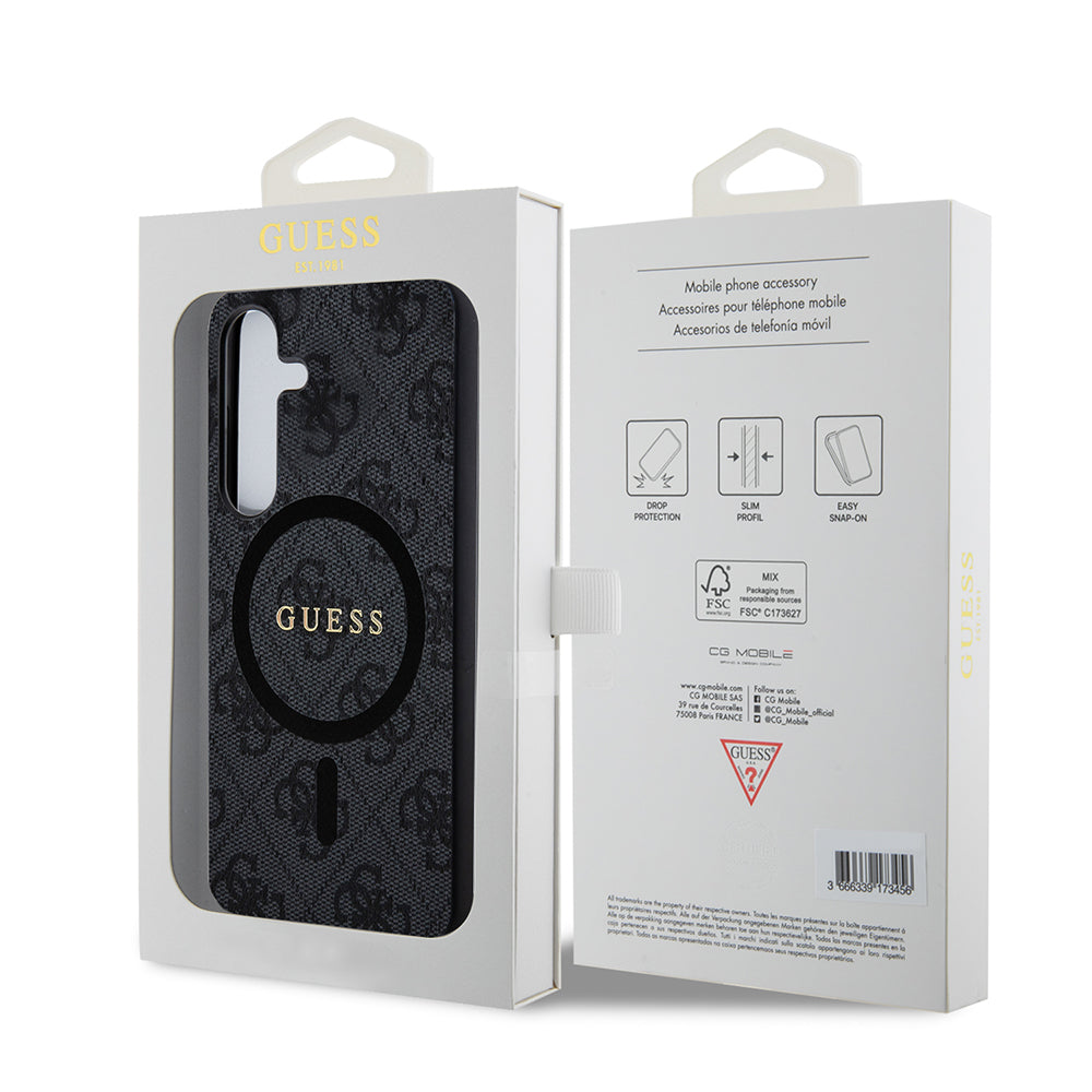MagSafe futrola za Samsung Galaxy Z Flip7 F766, Guess, 4G Collection, Crna
