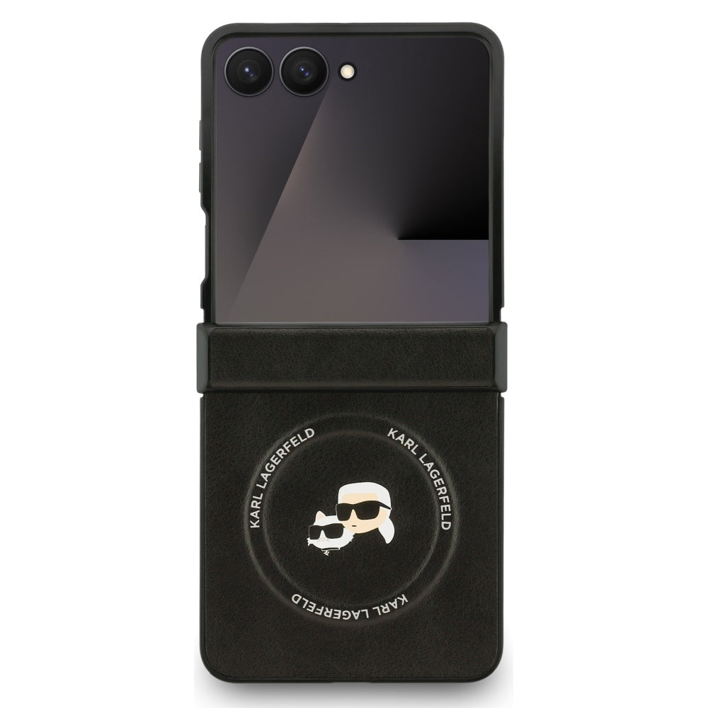 MagSafe futrola za Samsung Galaxy Z Flip7 F766, Karl Lagerfeld, Karl & Choupette Pins, Crna