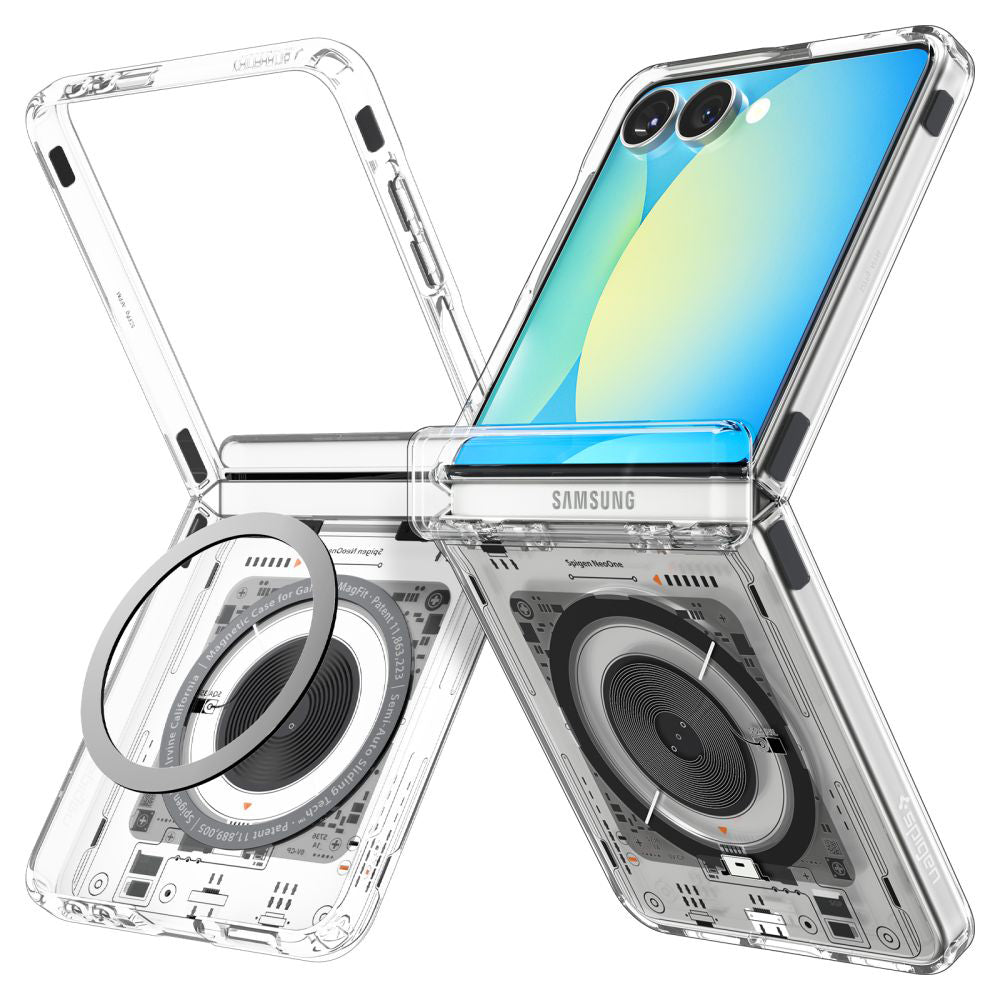 Futrola MagSafe za Samsung Galaxy Z Flip7 F766, Spigen, Ultra Hybrid Pro Neo One, Prozirna ACS09560
