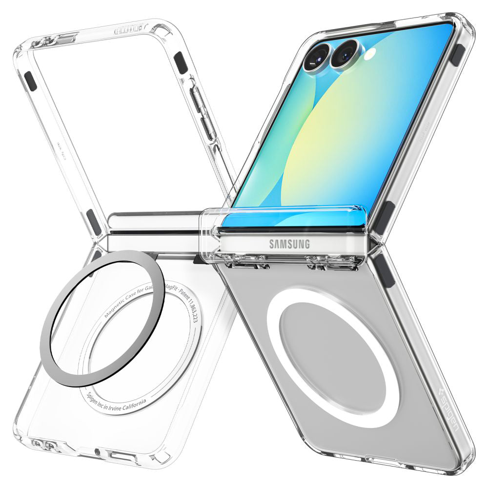 Futrola MagSafe za Samsung Galaxy Z Flip7 F766, Spigen, Ultra Hybrid Pro, Prozirna ACS09559