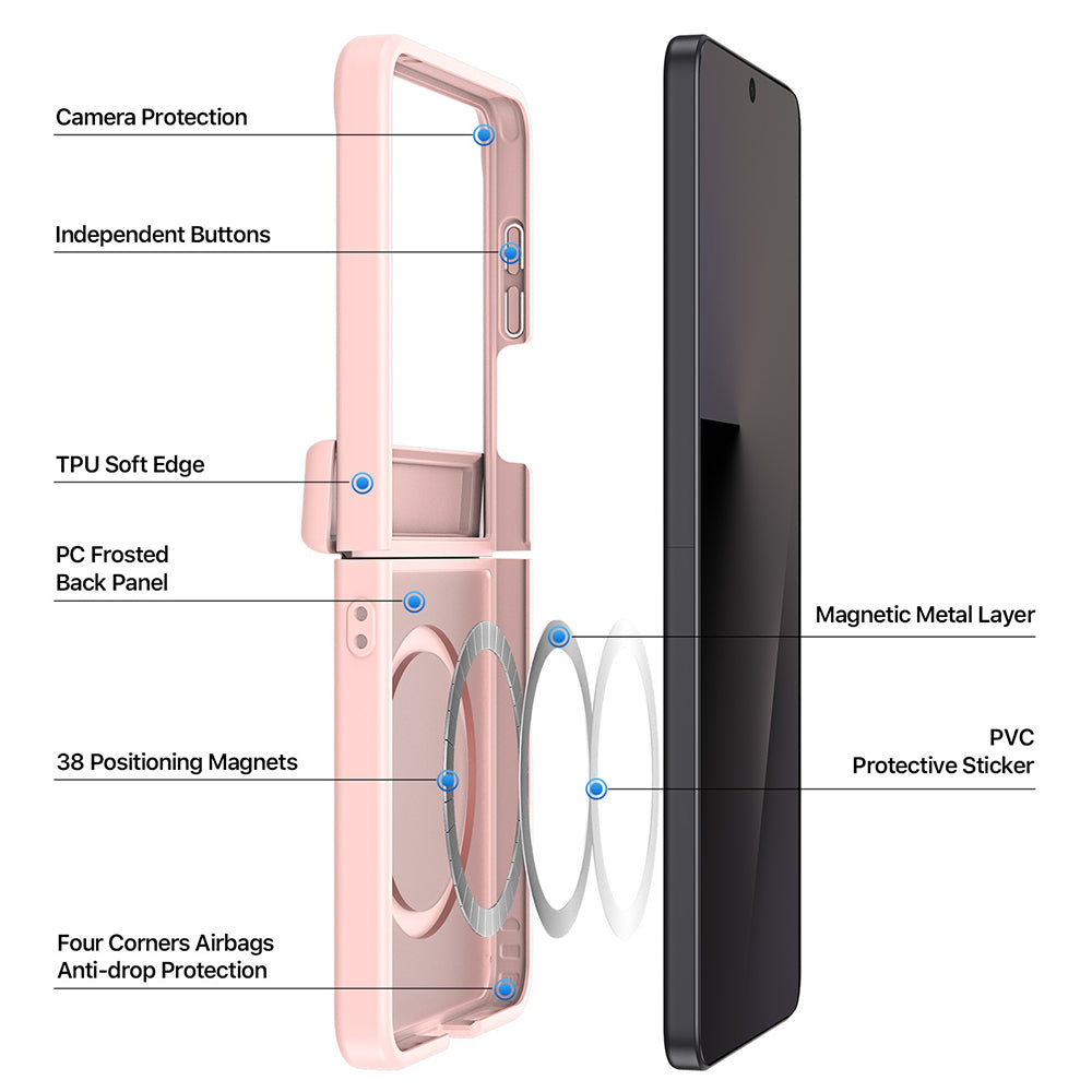 MagSafe futrola za Samsung Galaxy Z Flip8 F776, DUX DUCIS, Yind, Svijetlo Ljubičasta