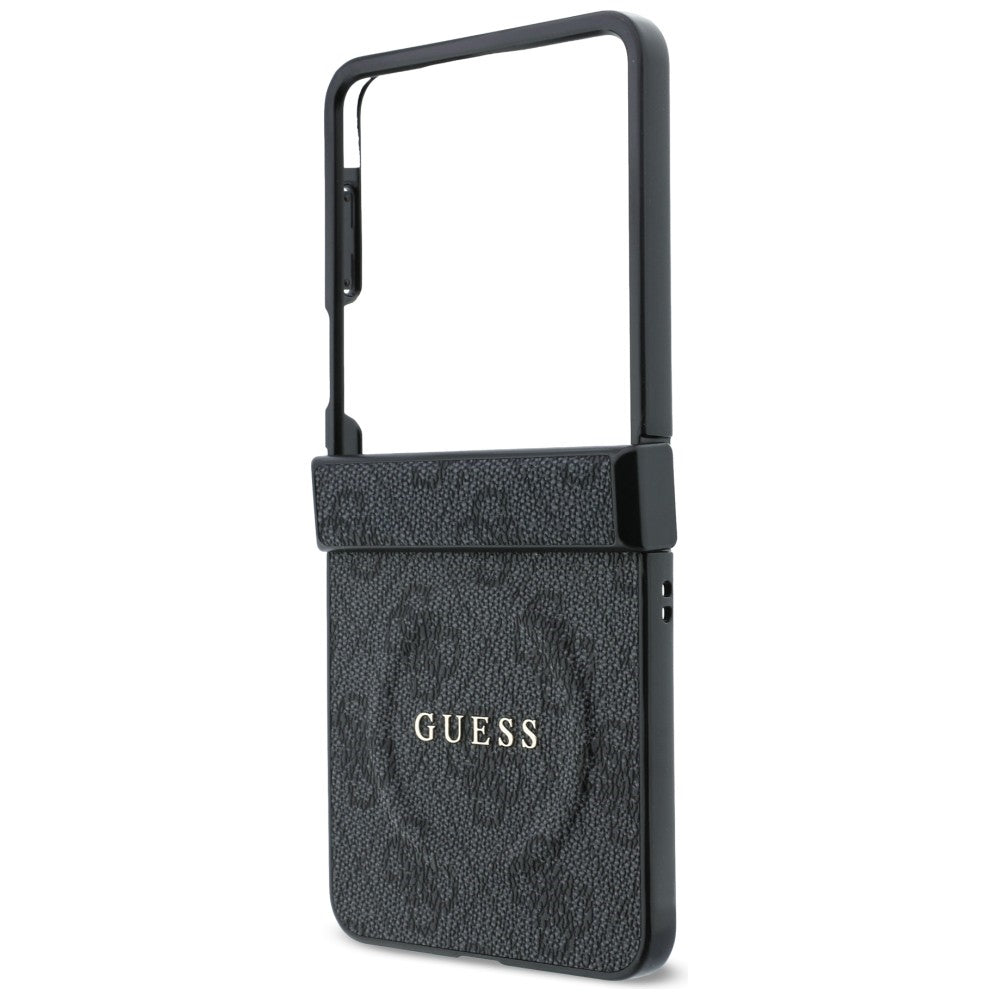 MagSafe futrola za Samsung Galaxy Z Flip8 F776, Guess, 4G Leather Classic, Crna