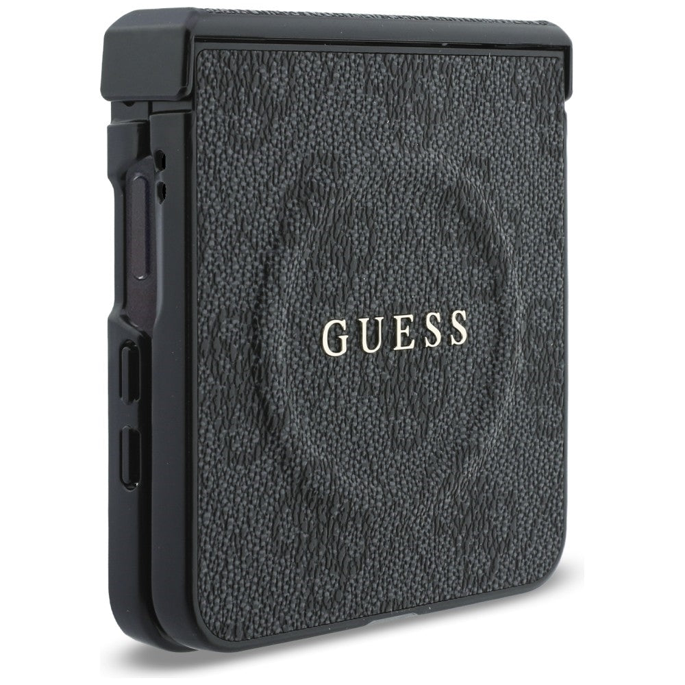 MagSafe futrola za Samsung Galaxy Z Flip8 F776, Guess, 4G Leather Classic, Crna