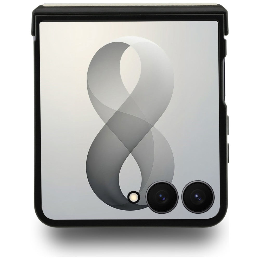 MagSafe maska za Samsung Galaxy Z Flip8 F776, Guess, Ring Stand Grained Classic Logo, Bež