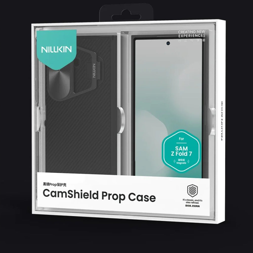 MagSafe futrola za Samsung Galaxy Z Fold7 F966, Nillkin, CamShield Prop s metalnim poklopcem za objektiv, Crna