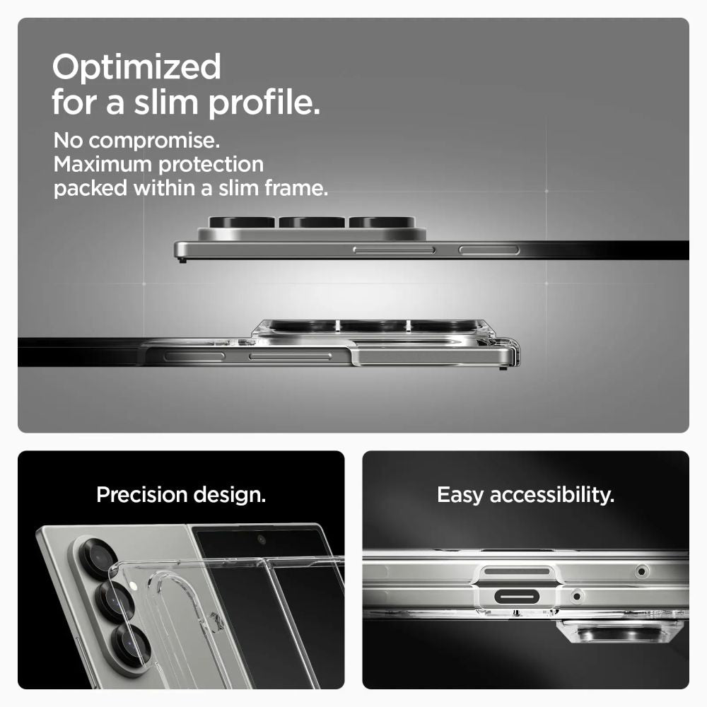 Futrola MagSafe za Samsung Galaxy Z Fold7 F966, Spigen, Air Skin, Prozirna ACS09545