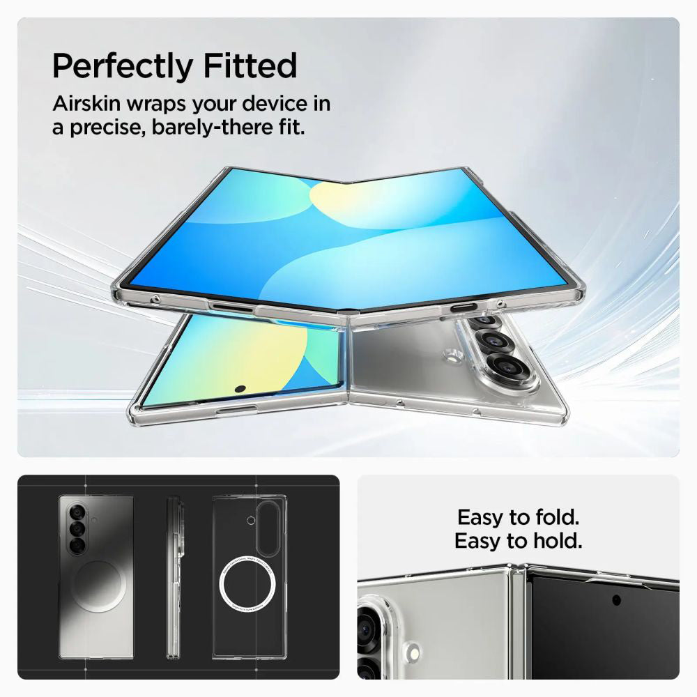 Futrola MagSafe za Samsung Galaxy Z Fold7 F966, Spigen, Air Skin, Prozirna ACS09545