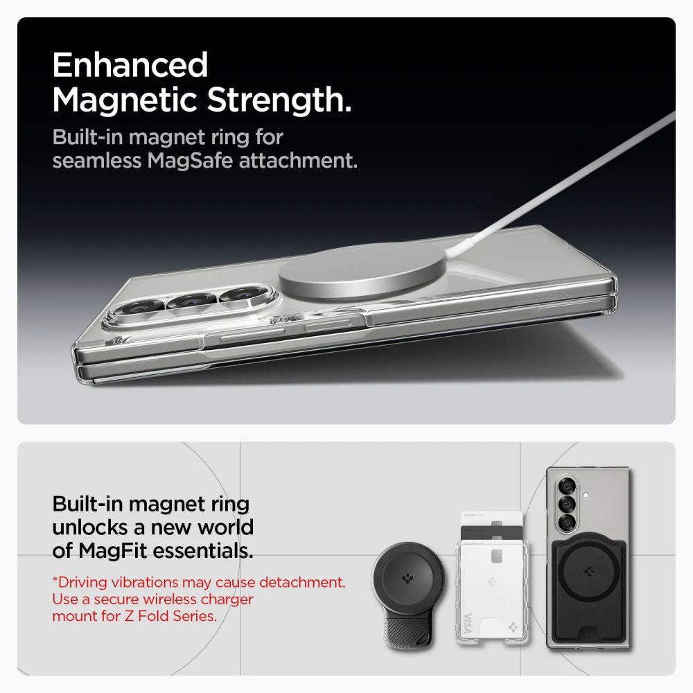 Futrola MagSafe za Samsung Galaxy Z Fold7 F966, Spigen, Air Skin, Prozirna ACS09545
