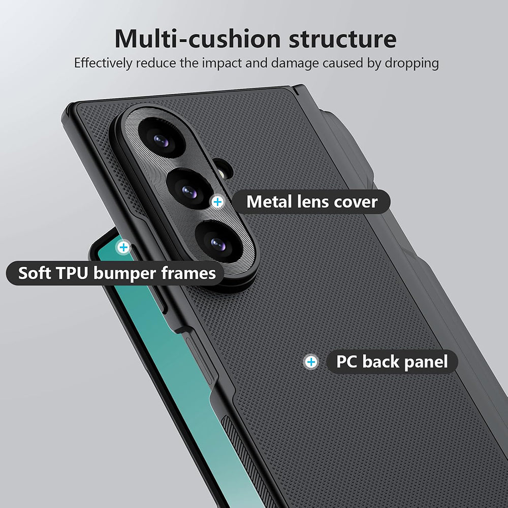 MagSafe futrola za Samsung Galaxy Z Fold8 Ultra F976, Nillkin, Super Frosted Shield s držačem za olovku, Crna
