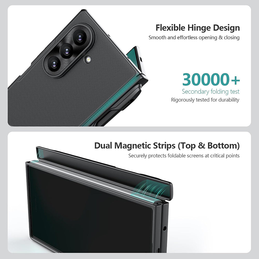 MagSafe futrola za Samsung Galaxy Z Fold8 Ultra F976, Nillkin, Super Frosted Shield s držačem za olovku, Crna