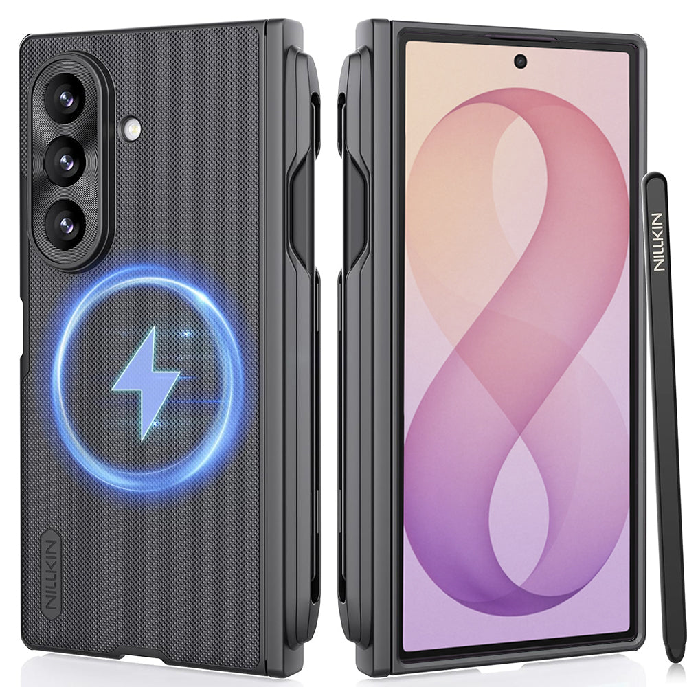 MagSafe futrola za Samsung Galaxy Z Fold8 Ultra F976, Nillkin, Super Frosted Shield s držačem za olovku, Crna