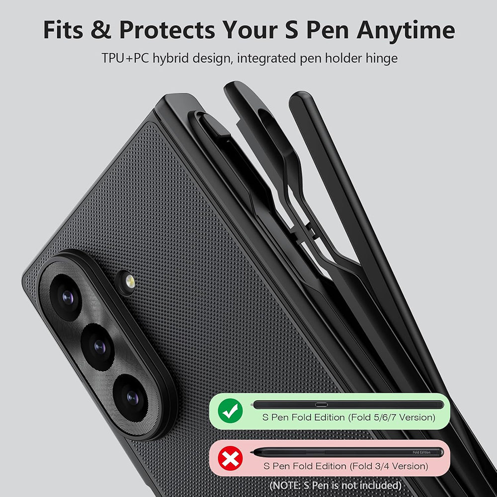 MagSafe futrola za Samsung Galaxy Z Fold8 Ultra F976, Nillkin, Super Frosted Shield s držačem za olovku, Crna