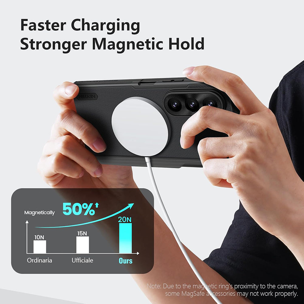 MagSafe futrola za Samsung Galaxy Z Fold8 Ultra F976, Nillkin, Super Frosted Shield s držačem za olovku, Crna