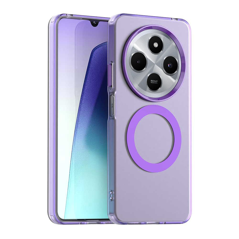 MagSafe futrola za Xiaomi Poco C75 / Redmi 14C, Techsuit, CandyCase, Ljubičasta
