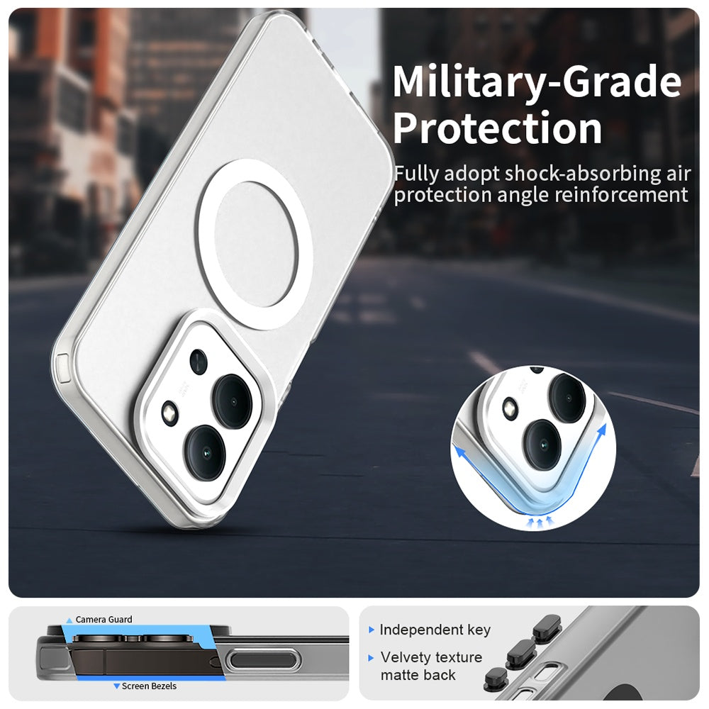 MagSafe futrola za Xiaomi Poco C85 4G / Redmi 15C 5G / 15C 4G, Techsuit, CandyCase, Bijela